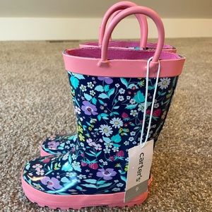 Carter’s rain boots girl’s size 9 NWT